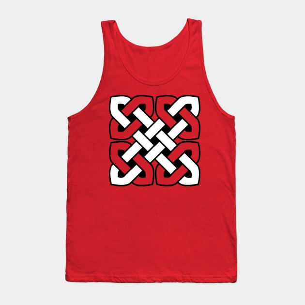 Celtic Interwoven Endless Knot Geometric Pattern 5 Tank Top by taiche